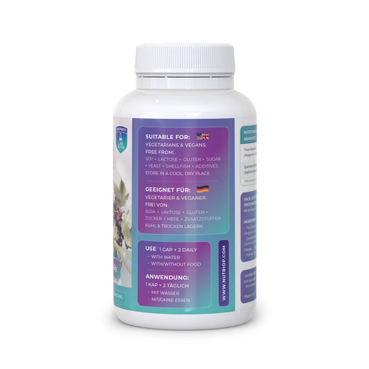 Bio-Enhanced Nutriop Longevity® Resveratrol with Pure Quercetin - 700mg Capsules (x60)-1